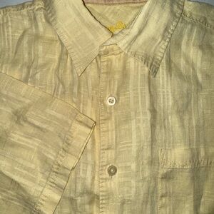Tommy Bahama Light Yellow 100% Linen Shirt